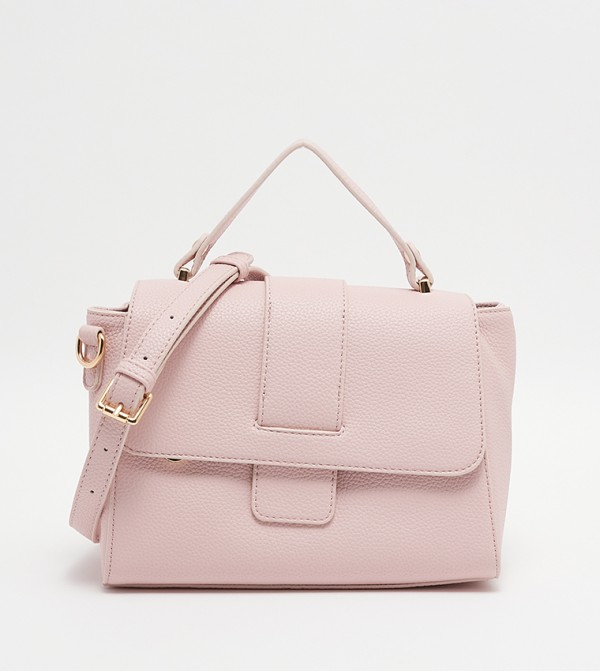 Textured Flap Closure Crossbody Bag