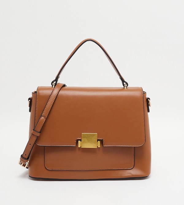 All saints charterhouse discount leather shoulder bag