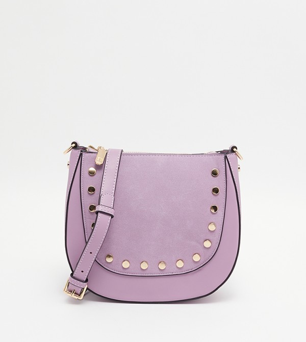 Metal Accent Crossbody Bag