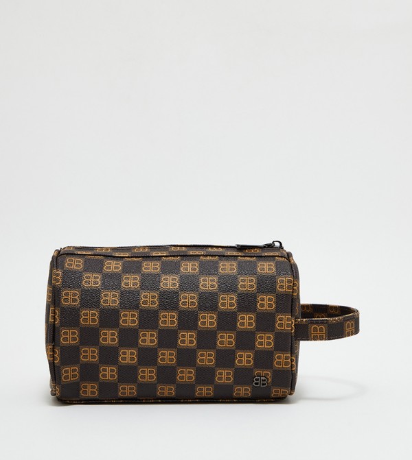 Textured Zippered Travel Pouch