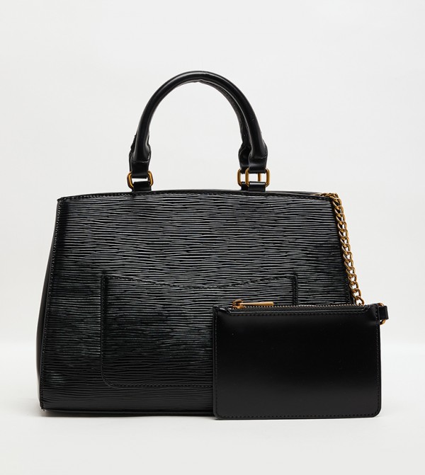 LEVY Textured Satchel Bag Set