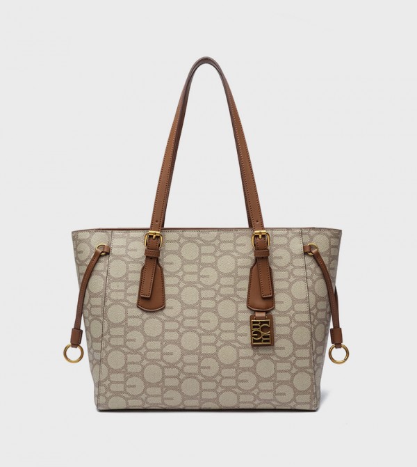Monogram Detail Tote Bag