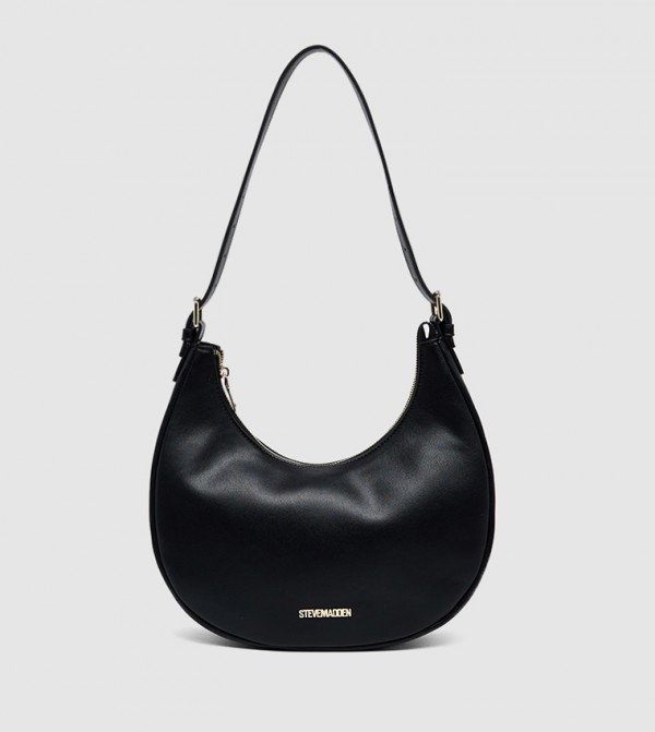 Textured Crescent Shoulder Bag