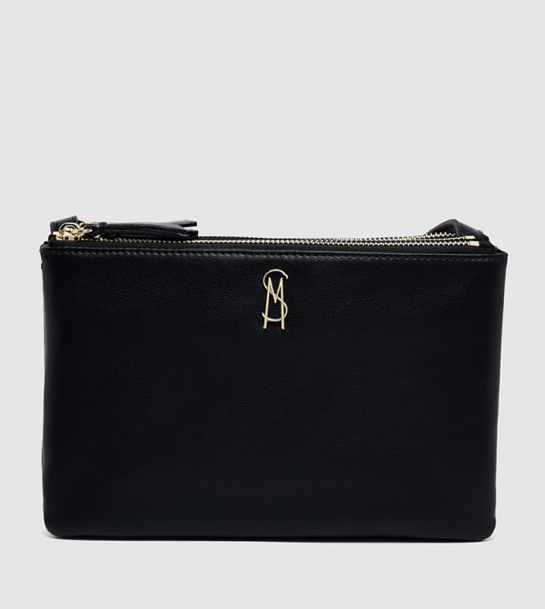 Textured Zip-Closure Crossbody Bag