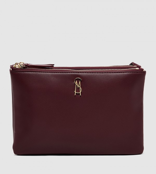 Textured Zip-Closure Crossbody Bag