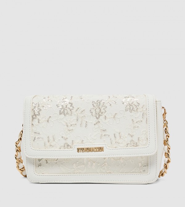 Sequinned Flap Crossbody Bag