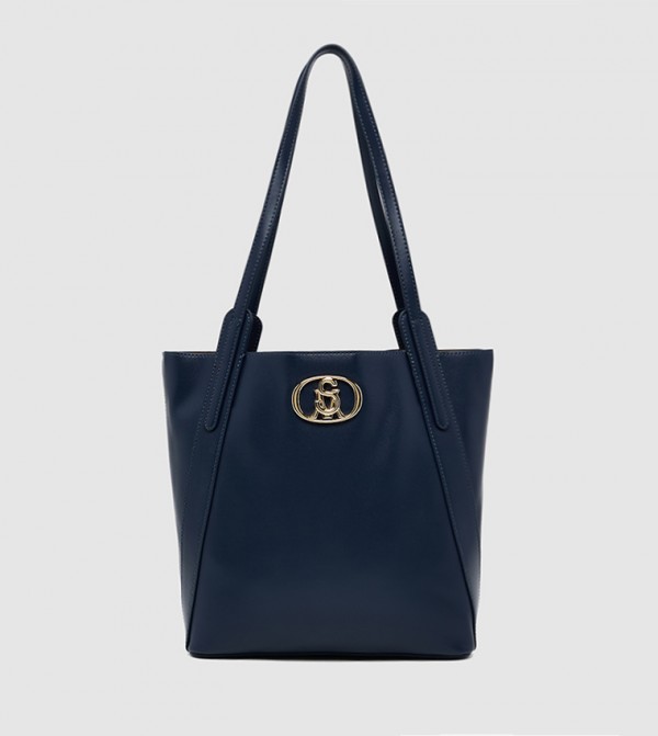 Textured Shoulder Bag with Pouch