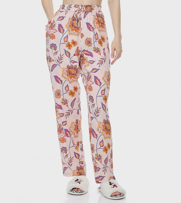 Printed Pyjama Pants with Drawstring Waist