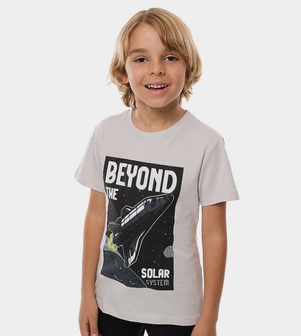 Printed T-Shirt With Crew Neck And Short Sleeves
