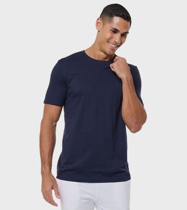 Solid T-Shirt With Crew Neck And Short Sleeves