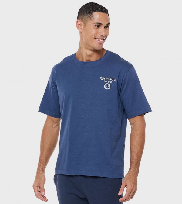 Print Detail T-Shirt With Crew Neck And Short Sleeves