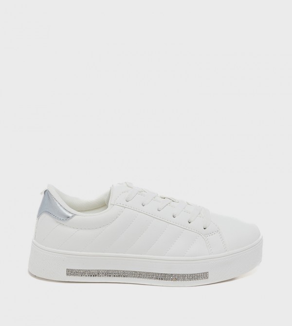 Quilted Lace Up Sneakers