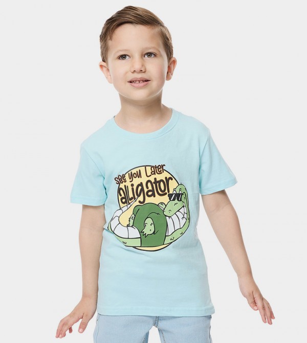Printed T-Shirt With Crew Neck And Short Sleeves