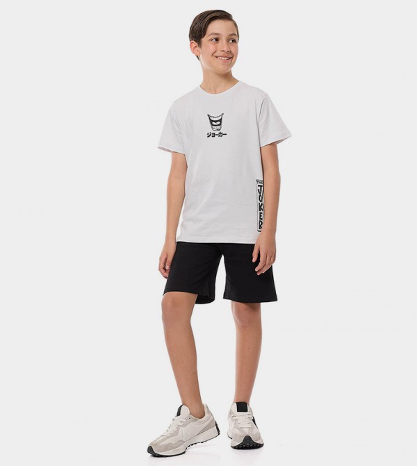 Printed T-Shirt with Crew Neck and Short Sleeves