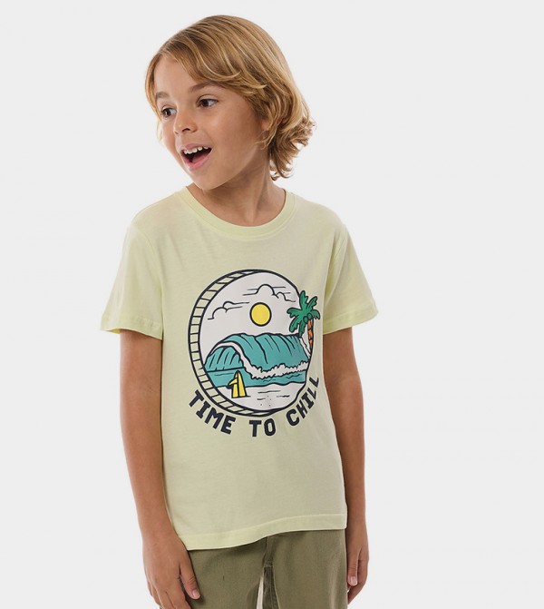Printed T-Shirt With Crew Neck And Short Sleeves