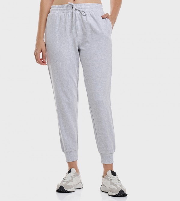 Solid Joggers with Drawstring Waist