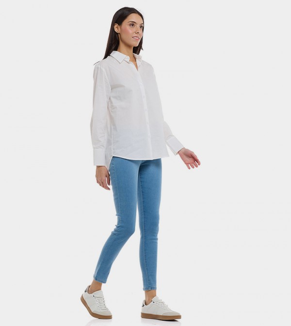 Solid Jeggings with Elastic Waist