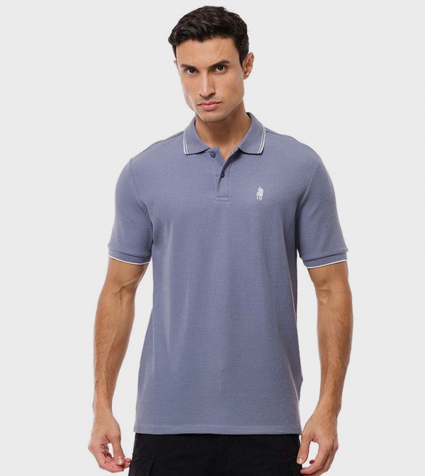 Logo Detail Polo T-Shirt with Short Sleeves