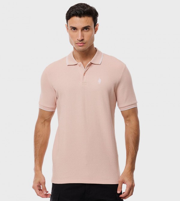 Logo Detail Polo T-Shirt with Short Sleeves