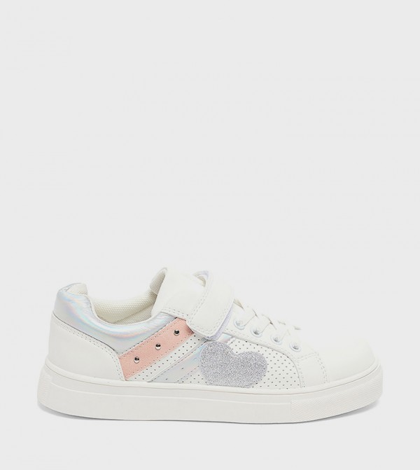 Shimmer Detail Velcro Strap Shoes
