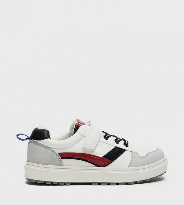 Color Block Velcro Closure Shoes