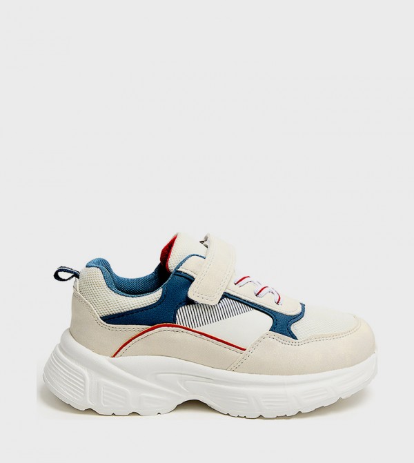 Color Block Velcro Closure Shoes