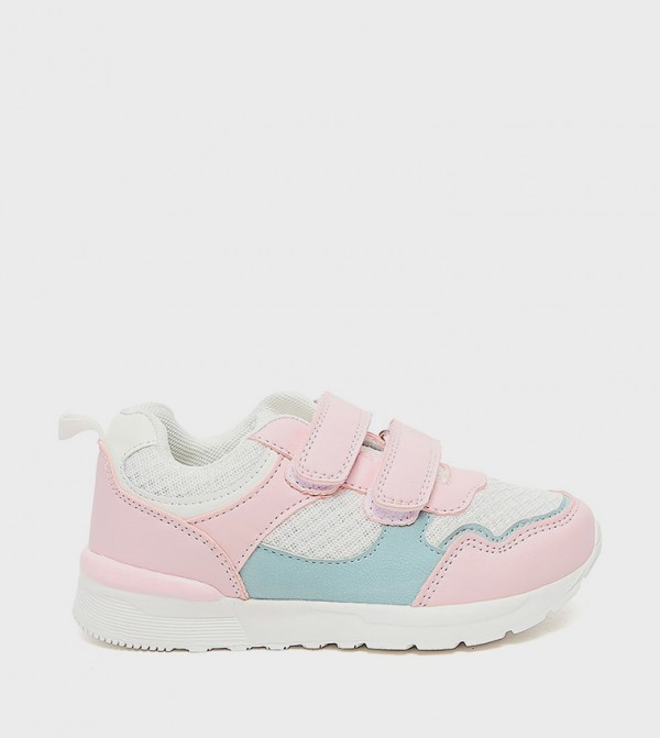 Color Block Velcro Strap Shoes
