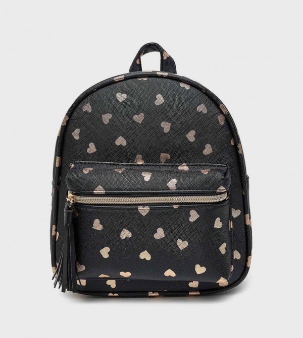 Heart Printed Backpack