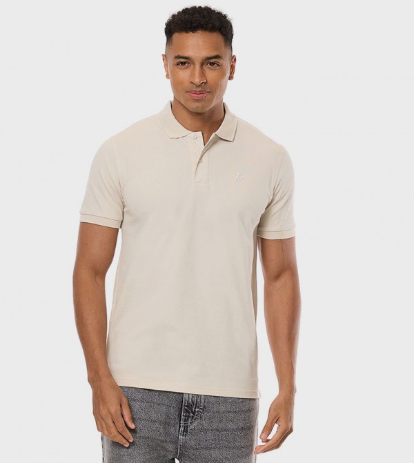Logo Detail Polo T-Shirt with Short Sleeves