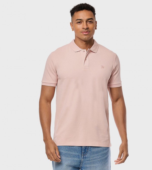 Logo Detail Polo T-Shirt with Short Sleeves