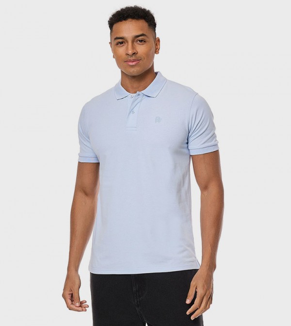 Logo Detail Polo T-Shirt with Short Sleeves