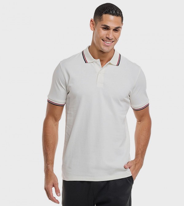 Solid Polo T-Shirt With Short Sleeves