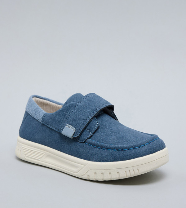 Textured Velcro Closure Casual Shoes