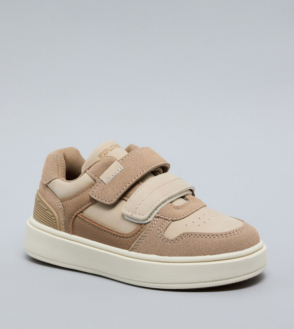 Color Block Velcro Closure Sneakers