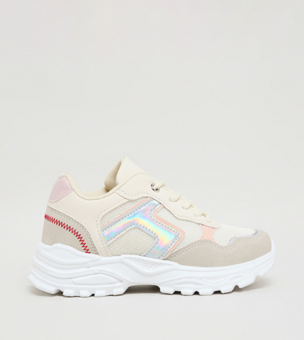 Color Block Lace Up Sneakers