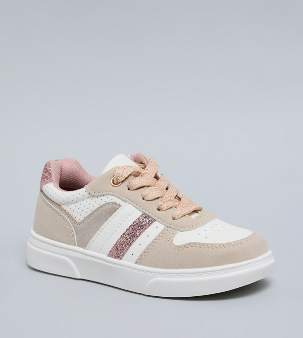 Glittered Lace Up Sneakers