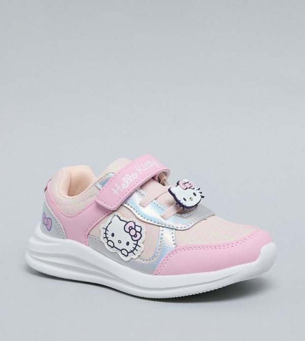 Hello Kitty Themed Velcro Closure Sneakers