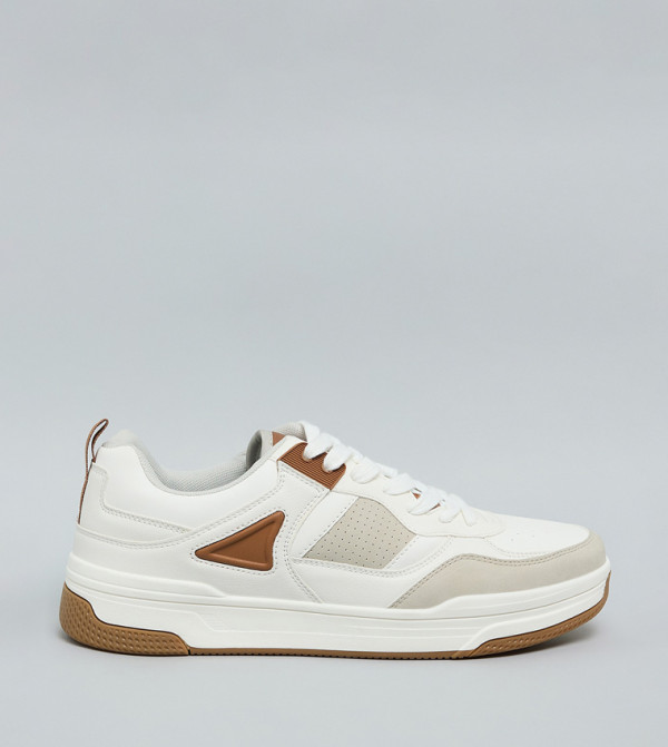 Color Block Lace Up Sneakers