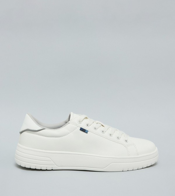 Solid Lace Up Sneakers