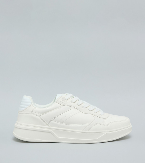 Solid Lace Up Sneakers