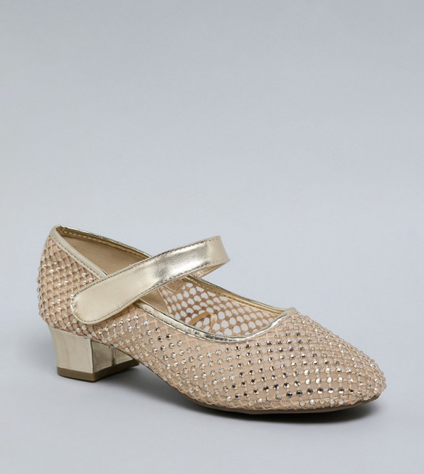 Embellished Low Heel Mary Jane Shoes