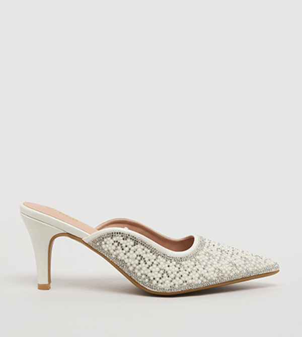 Embellished Mule Pumps