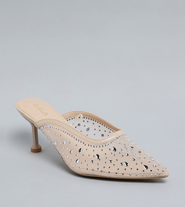 Embellished Mule Pumps