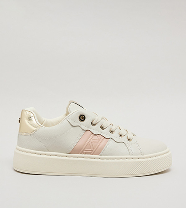 Color Block Lace-Up Sneakers