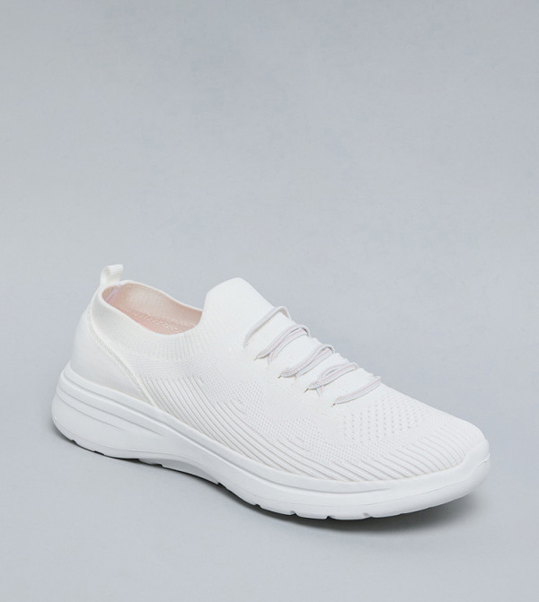 Knitted Lace Up Casual Shoes