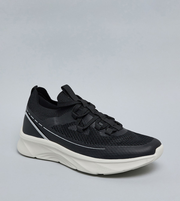 Mesh Detail Lace Up Sneakers