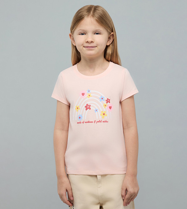 Printed T-Shirt With Crew Neck And Short Sleeves