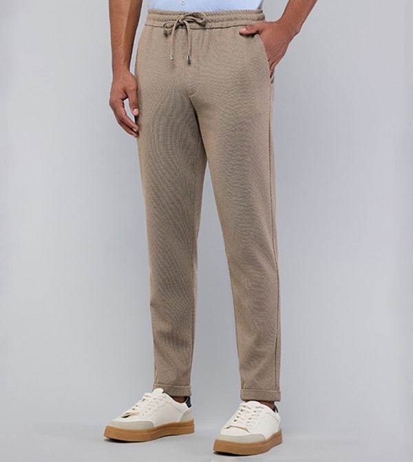 Solid Pants with Drawstring Waist