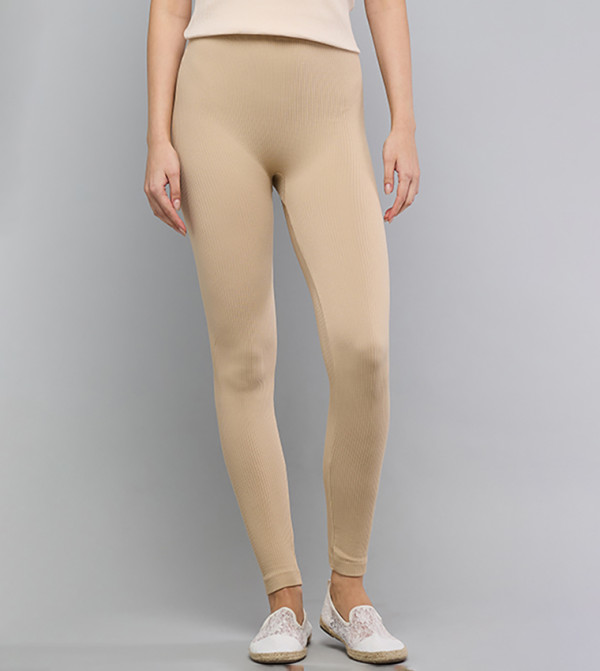 Solid Leggings with Elastic Waist