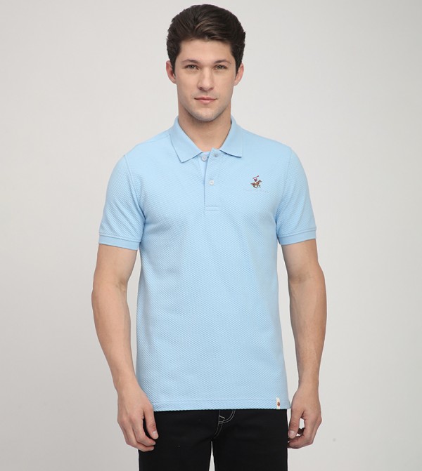Logo Embroidered Short Sleeves Polo T-Shirt